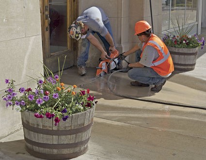 Repair work starts at Masonic Temple